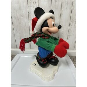 Vintage 1998 Disney Mickey Mouse Unlimited Animation Ice Skating Christmas